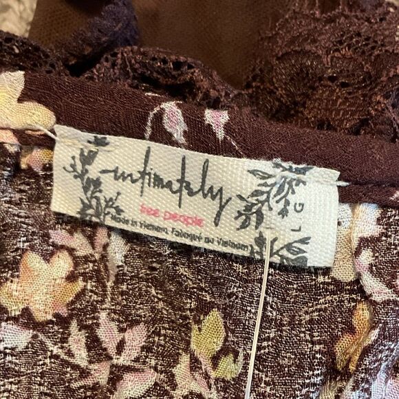 Free People Intimately Take It Away Thong Floral Print Bodysuit Size L - Picture 4 of 5